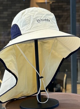 披肩护颈遮阳帽子夏季男女户外大檐防紫外线渔夫帽露营钓鱼登山帽