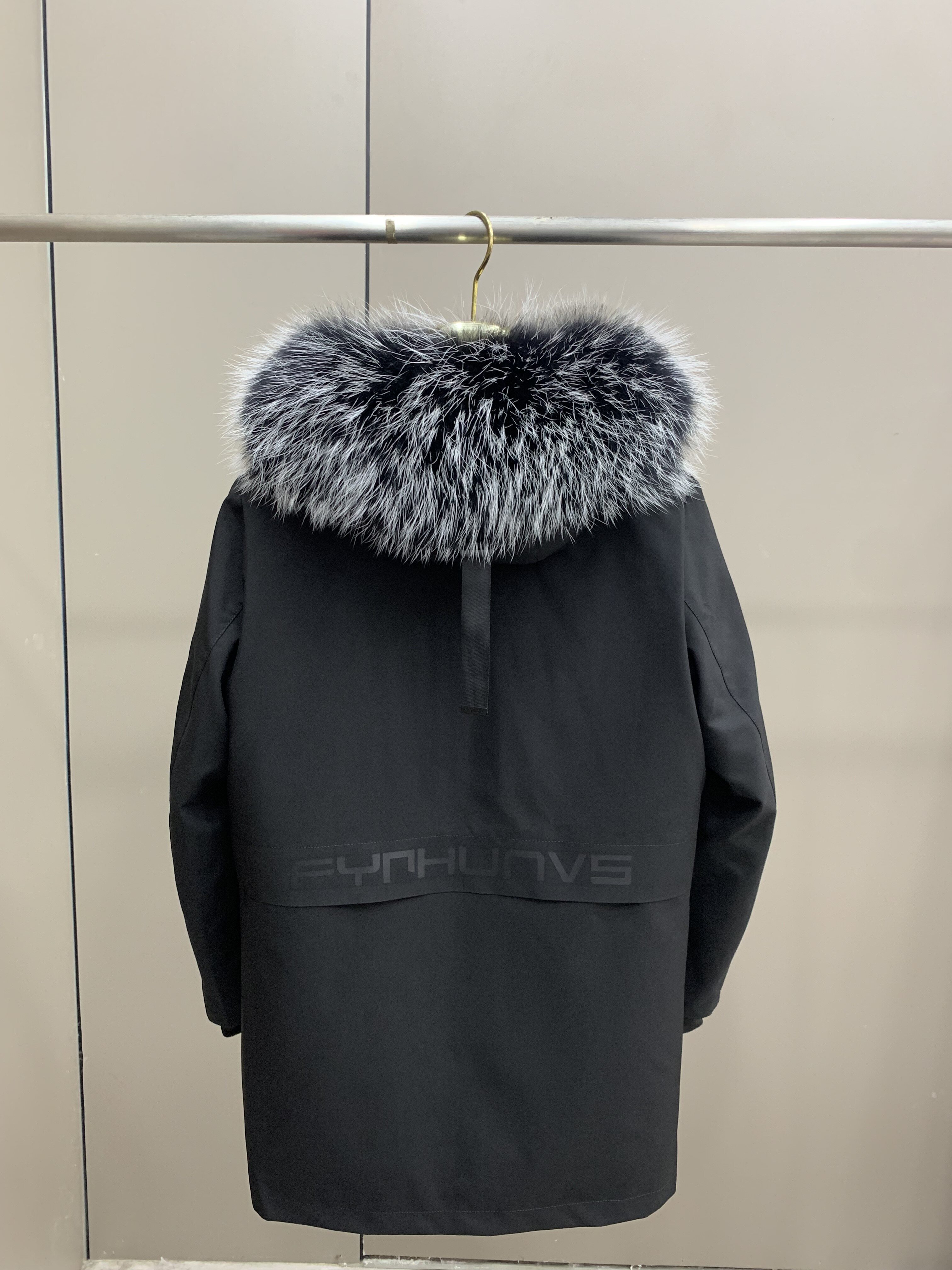 뉴 스타일 파카 남성 비즈니스 캐주얼 중간 길이 모피 코트 렉스 토끼 모피 라이너 탈착식 대형 모피 칼라 겨울