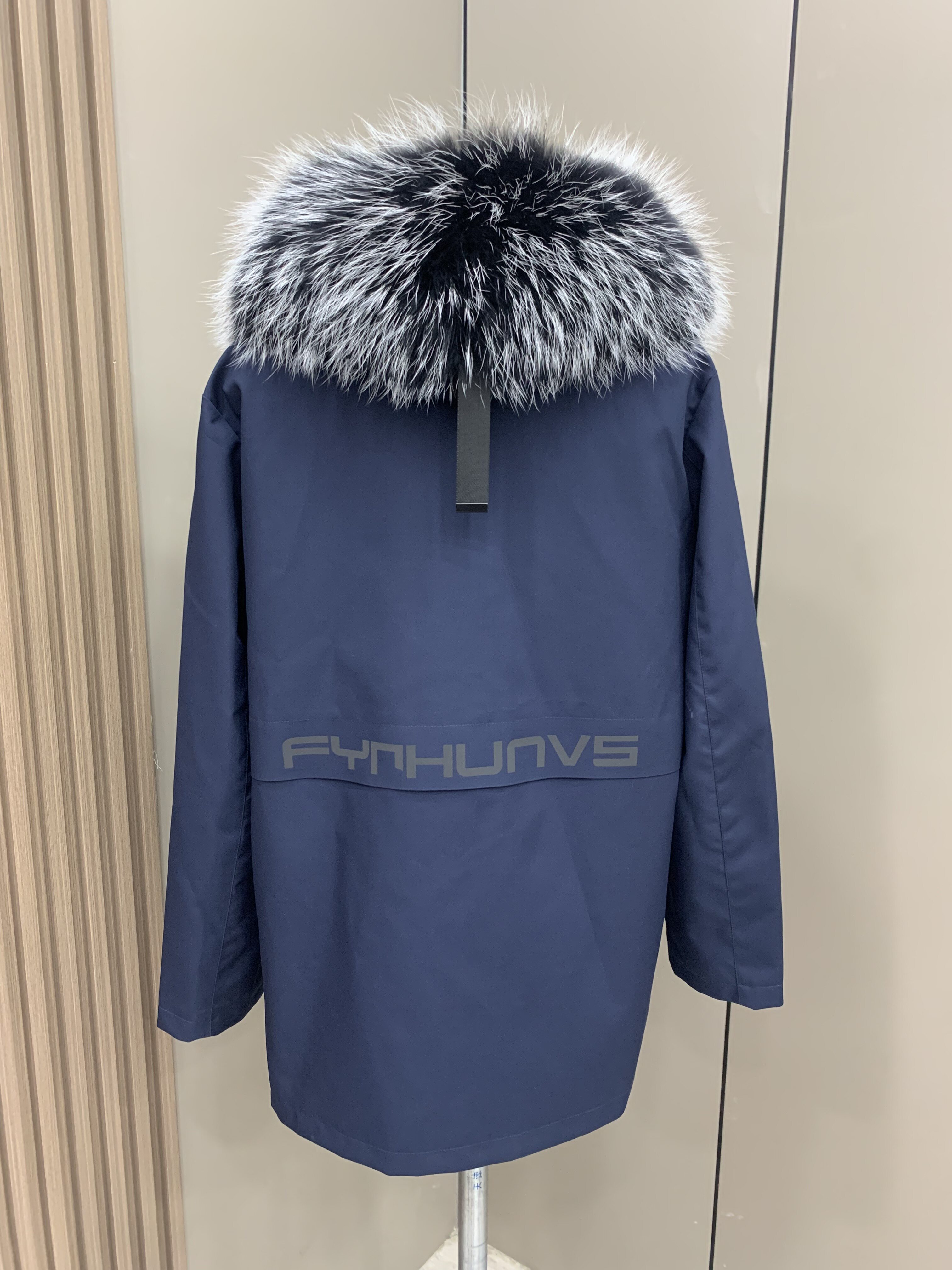 뉴 스타일 파카 남성 비즈니스 캐주얼 중간 길이 모피 코트 렉스 토끼 모피 라이너 탈착식 대형 모피 칼라 겨울