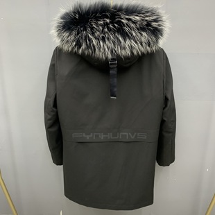 皮草外套獭兔毛内胆可拆卸大毛领冬 商务休闲中长款 新款 派克服男士