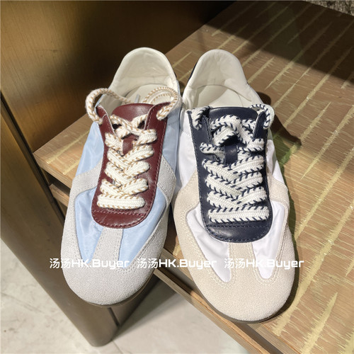 汤汤香港 PEDDER RED 26秋冬 绒面拼接皮革系带平底休闲鞋