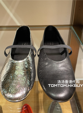 香港正品代购 PEDDER RED 25秋冬 金属感简洁圆头平底鞋单鞋