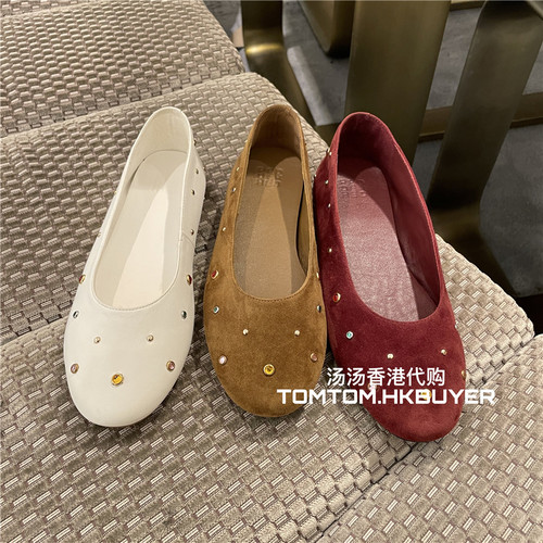折扣 Pedder red 26秋冬 水晶缀饰简洁圆头平底鞋单鞋