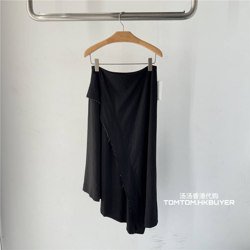 香港正品代购 YS山本耀司 25秋冬 不规则拼接裙摆半身裙