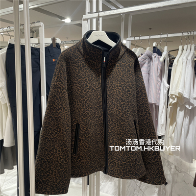 年终折扣 香港正品代购 MARDI MERCREDI 25秋冬 豹纹满印拉链外套
