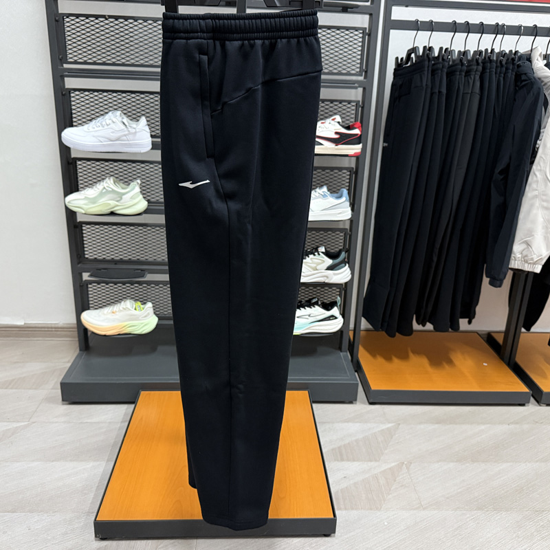 鸿星尔克男加厚直筒综训针织长裤