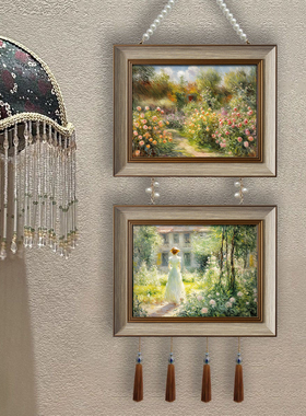 花园风景画客厅沙发背景墙壁框画