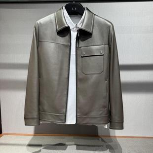 BOSSsunwen专柜正品秋冬季男装羊皮革真皮皮衣外套13322702318012