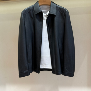 新款BOSSsunwen专柜正品秋冬季男装真皮皮衣外套14322702346090