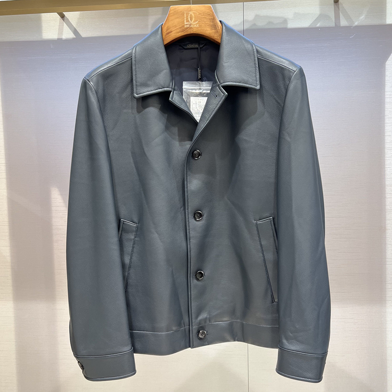 24新款迪赛DEICAE专柜正品秋冬季男装休闲皮衣夹克外套 714131238