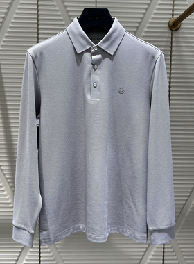 2024新款卡尔丹顿专柜正品秋季男装长袖T恤衫2色KEAW10518FAN4