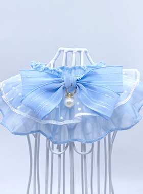 蝴蝶结猫咪围脖公主风领结围兜宠物装饰口水巾装饰小狗狗好看围脖