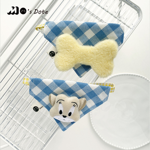 Towel Drool 自制宠物口水巾三角巾卡通可爱狗狗猫咪围兜款 夏Pet