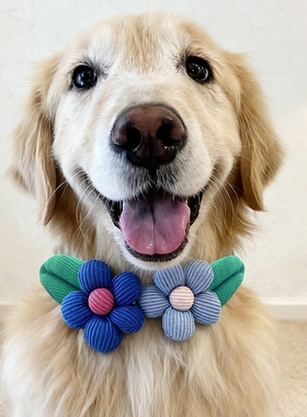 【清仓】自制宠物猫咪项圈装饰高颜值花朵可爱小狗狗围脖外出调节