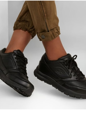 美国进口代购斯凯奇女鞋系带防水 耐磨运动鞋皮质工装休闲鞋77235