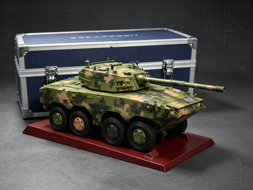 1:26ZTL-11轮式突击炮105mm装甲突击车模型仿真军模退伍礼品
