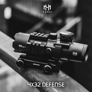 高清真实四倍光学三面导轨瞄准镜带小红激光红点准星弹弓玩具备件