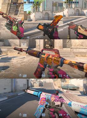 CSGO租号cs2完美世界绿色巨龙传说野荷满红和服渐变蝴蝶大理石M9