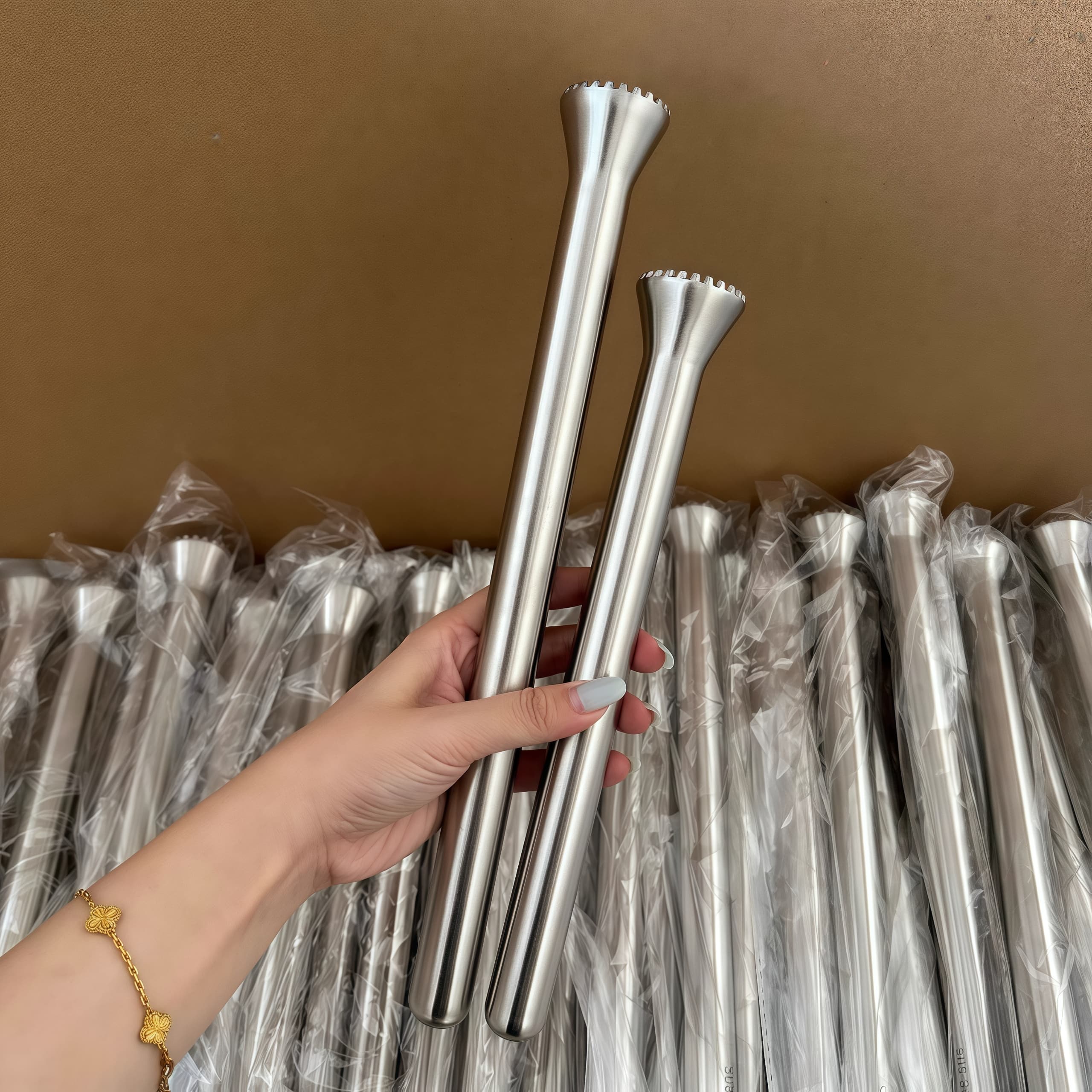 轻松捣柠檬！304钢捣汁棒碎冰锤手打暴打柠檬工具锤冰捣碎水果