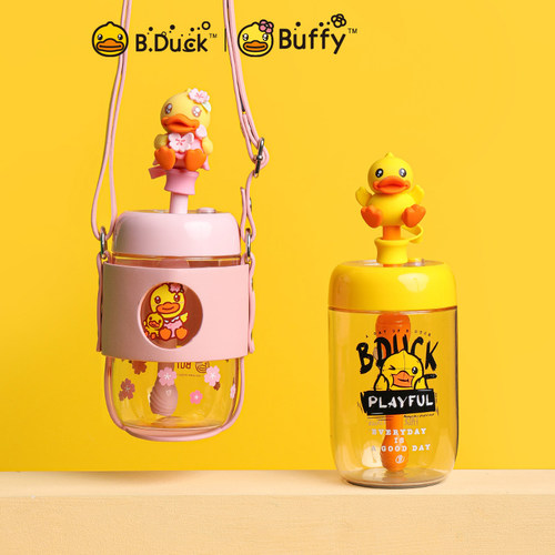 B.Duck公仔搅拌吸管杯500ml