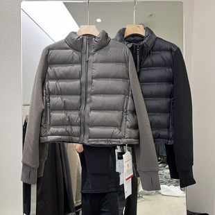 实体店同款2026秋冬新款女士立领拼接太空棉拼接韩版羽绒服短外套