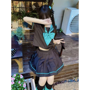 JK短裙原创一整套 2025夏季 新款 中间服jk制服水手服青本绘长袖 短袖