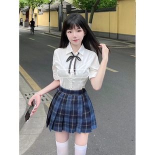 日系jk制服JK正版原创套装学院风格裙百褶裙短袖衬衫夏季新款上衣