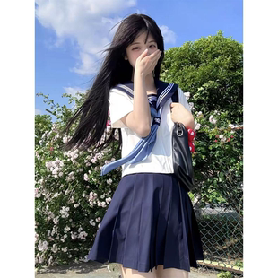 衬衫 JK制服套装 水手服校供感绀领长短袖 2025夏季 中间服绀色JK裙 款