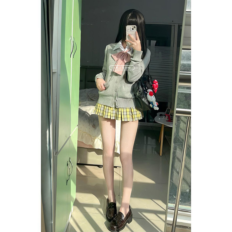 小杏中JK制服日系学院风针织开衫毛衣叠穿校供衬衫格裙软妹套装女,女装/女士精品,时尚套装,淘宝优惠券,粉丝福利购,淘宝优惠卷