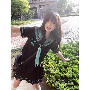 JK制服海军领上衣夏基础款 新款 青本绘 校供感JK裙套装 2025夏季