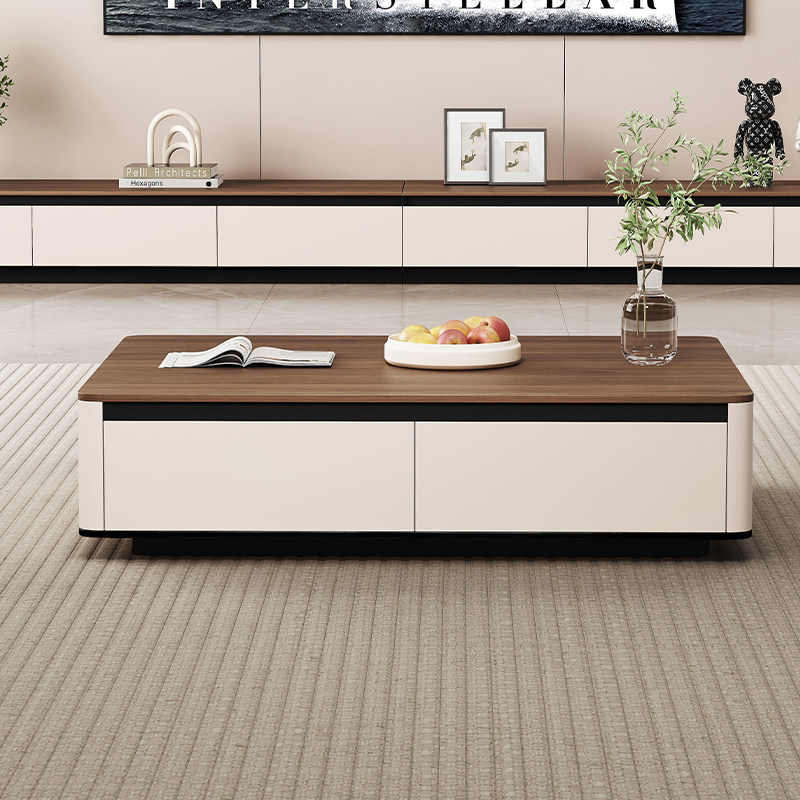 电视柜茶几简约2026现代客厅家用小户型轻奢落地实木茶几电视机柜