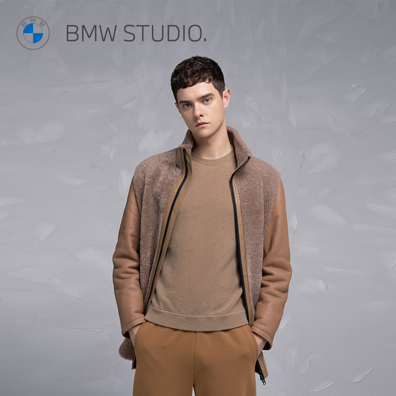 BMW Studio宝马男装2024秋季新款拼接百搭大衣外套BD9U007LZS009