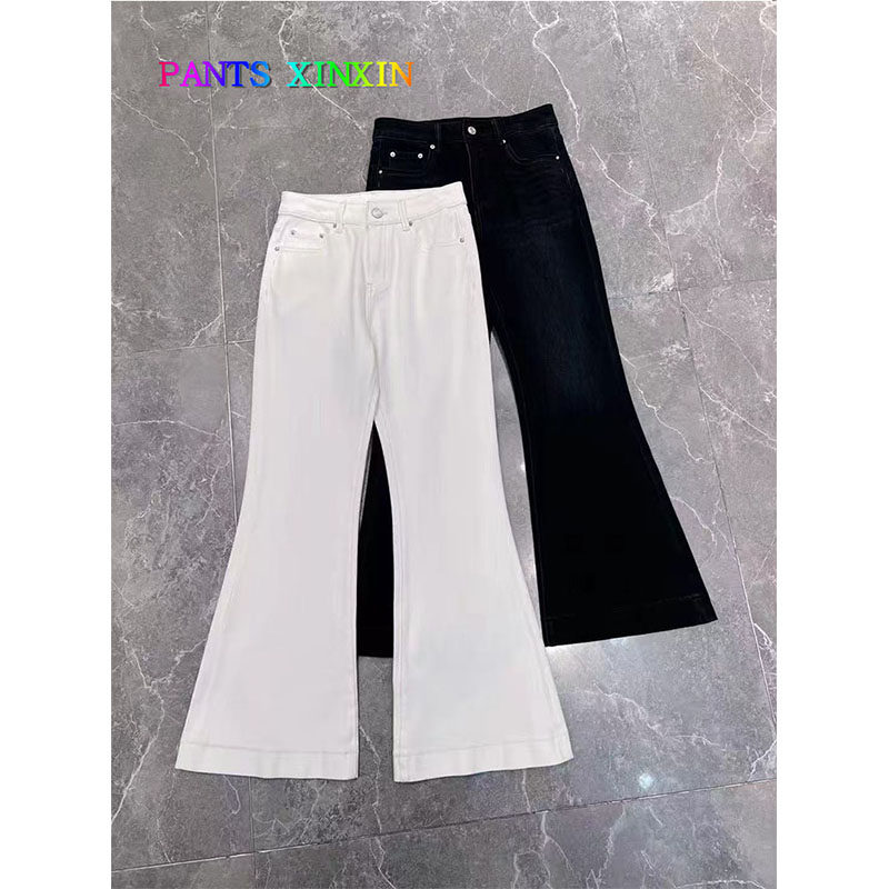 2026年春季新品修身显瘦黑色百搭高弹力九分牛仔微喇裤女Q2492686