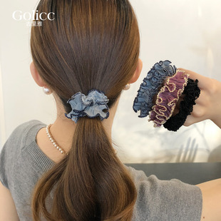 头饰2025新款 高级感洋气时尚 扎头发皮筋发饰 花边发绳发圈女款 盒装