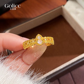 爆款 2026新款 尾戒 古法沙金葫芦戒指女小众设计指环巨好看 新中式