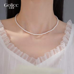 法式慵懒小米粒珠珍珠项链女夏轻奢小众2026新款爆款气质锁骨颈链
