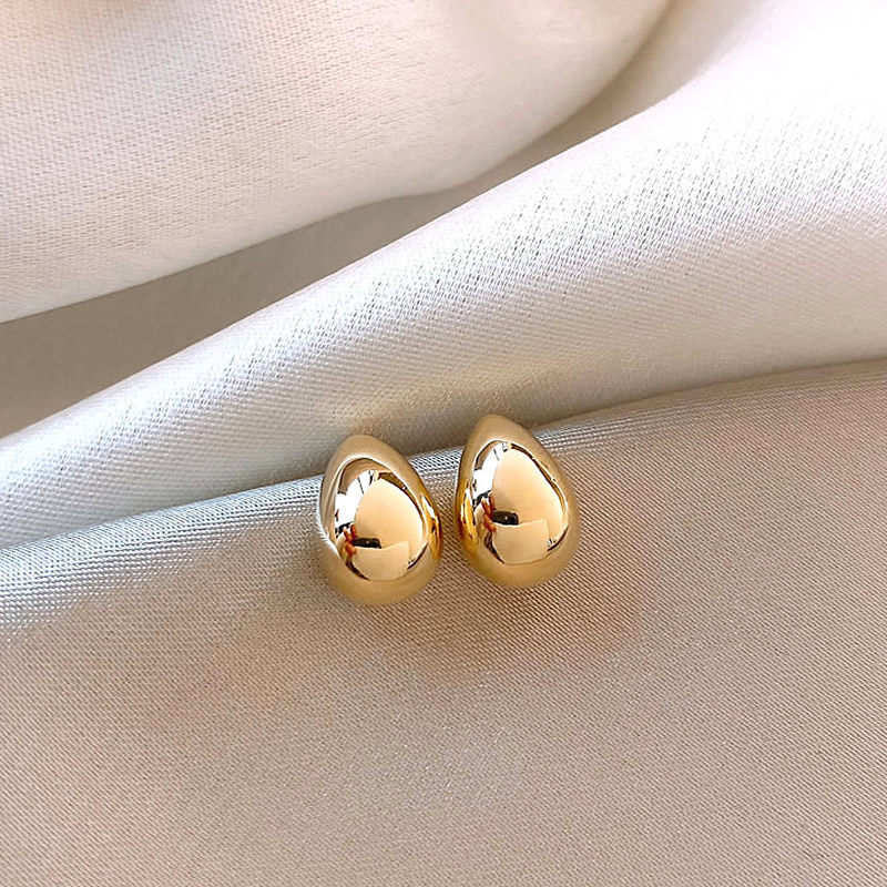 金属银小豆豆耳钉耳环