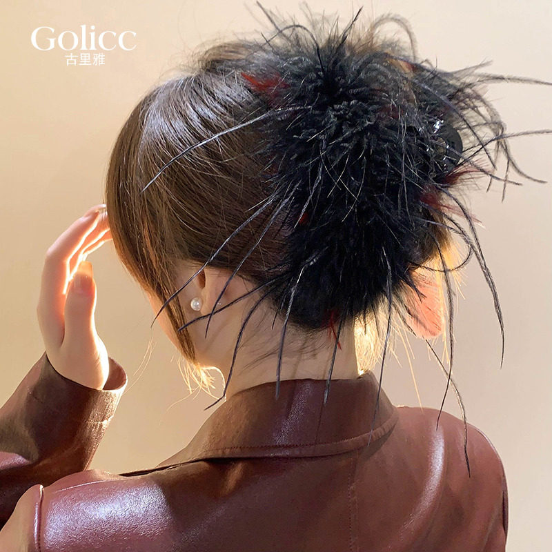 高级感大号显发量羽毛抓夹发夹