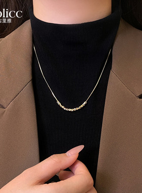 金色百搭秋冬毛衣链小众毛衣配饰