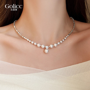 碎银子珍珠项链女款2026新款爆款轻奢小众锁骨链高级感颈链配饰品