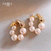 珍珠耳环女小众设计耳圈高级感轻奢耳钉2026新款 巨好看耳饰品 爆款