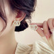 满钻双圈银耳钉轻奢高级感气质耳环新款 2026年爆款 独特气质耳饰女