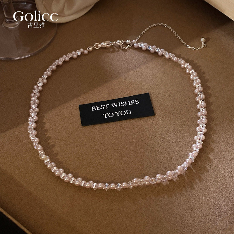 锆石珍珠串珠项链女款高级感轻奢小众颈链2026新款锁骨链脖子配饰