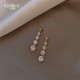 高级感耳钉夸张独特漂亮时尚 爆款 耳饰 锆石流苏耳环女2026新款 长款