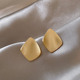 金色方块金属耳钉女2026新款 爆款 耳环轻奢高级感气质大气耳饰秋冬