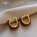 美拉德复古耳扣2025新款 气质秋冬耳环女轻奢高级感耳圈耳饰品 爆款