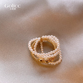 指环冷门 轻奢高级感巨好看 多层珍珠戒指女小众设计2026新款 爆款