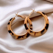 豹纹耳圈耳环女2026新款 轻奢高级感气质大气圈圈耳饰 爆款