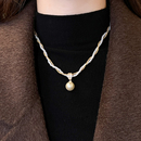 大气高档双层缠绕珍珠项链秋冬毛衣链女款 配饰轻奢高级感 2025新款