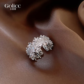 爆款 设计小众女式 满钻旺财戒指2025新款 冷淡风高级食指环小指尾戒